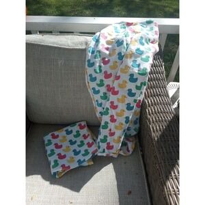 Rainbow Duck Receiving Blankets Lot Of 2 Indian Cotton Rare HTF